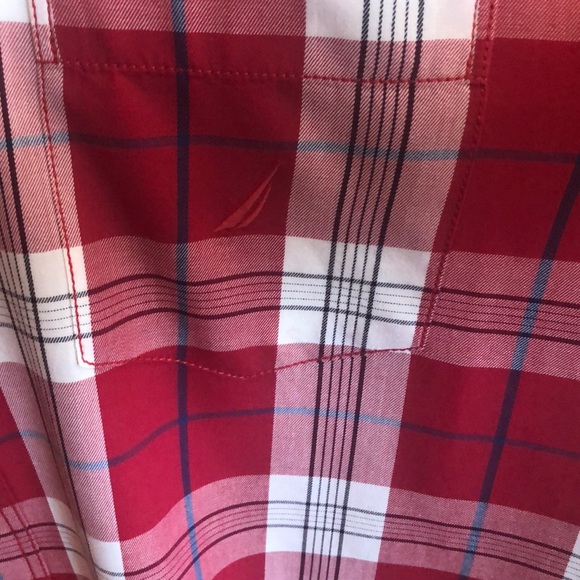 Nautica Men’s Plaid Red Shirt XL - Picture 2 of 5